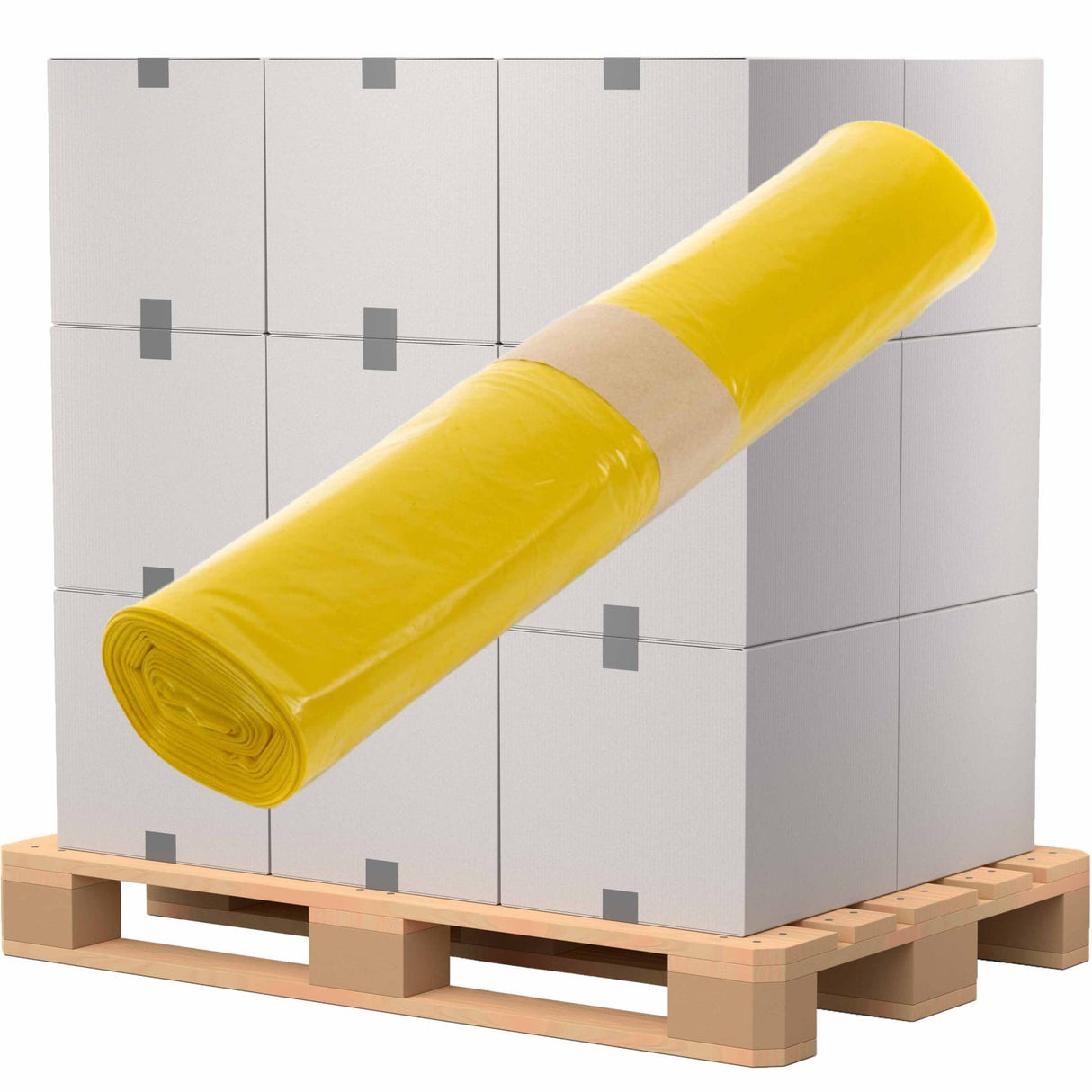 Müllsäcke 120 Liter, gelb, Typ 60 72 Kartons = 720 Rollen á 18000 Saecke