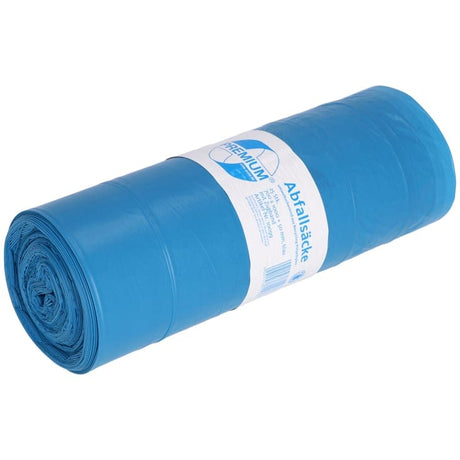 DEISS PREMIUM Zugbandsäcke 120 Liter blau, ca. 1150 g/ Rolle, T60 Variante 1