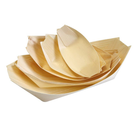 NATURESTAR® Bio Holzschiffchen 1 Karton (2000 Stück), 6,5 × 4,2 cm