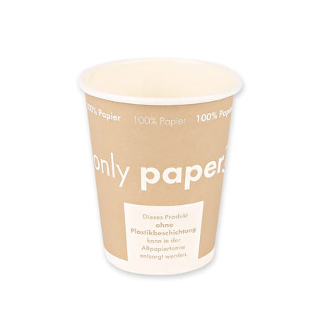 NATURESTAR® Bio Kaffeebecher Only Paper, Ø 8 cm 1 Packung (50 Stück × 150 ml)