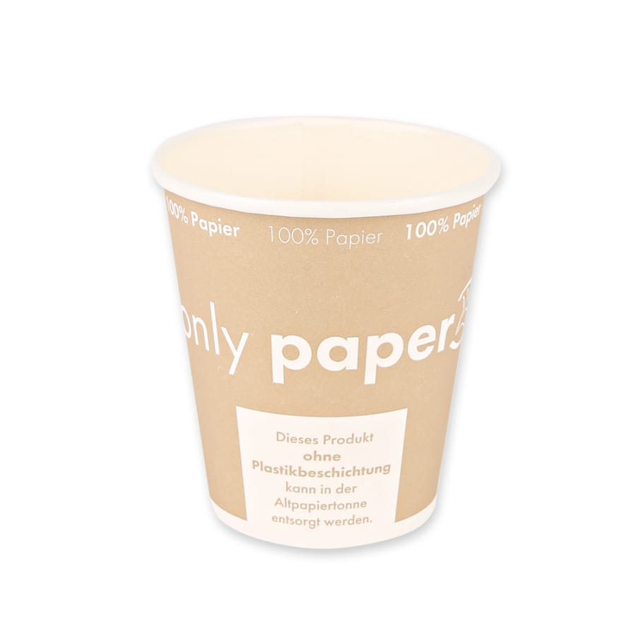 NATURESTAR® Bio Kaffeebecher Only Paper, Ø 8 cm 1 Packung (50 Stück × 200 ml)
