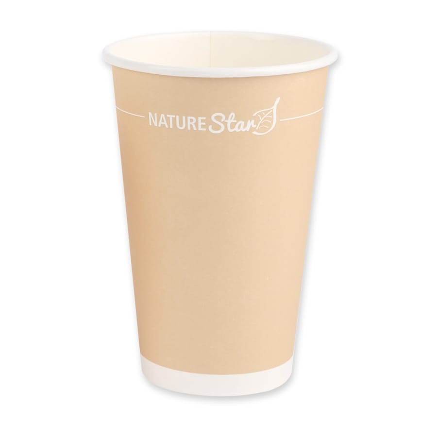 NATURESTAR® Bio Kaffeebecher Only Paper, Ø 9 cm 1 Packung (50 Stück × 250 ml)