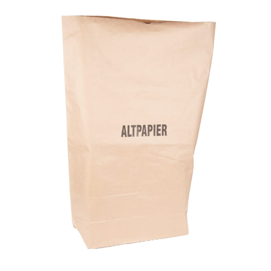 NATURESTAR Bio Müllbeutel, mit Kreuzbodenfalte, 120 Liter Aufdruck „Altpapier“