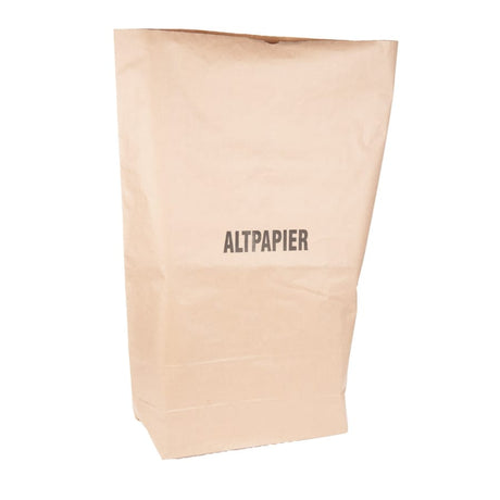 NATURESTAR Bio Müllbeutel, mit Kreuzbodenfalte, 120 Liter Aufdruck „Altpapier“