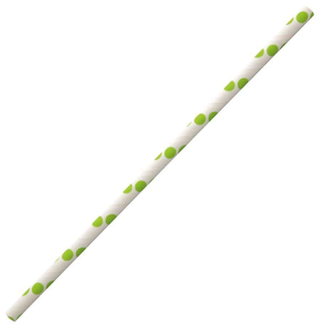 NATURESTAR® Classic Papier-Trinkhalme, gepunktet, 19,7 cm 1 Packung (100 Stück), Grün-Weiß
