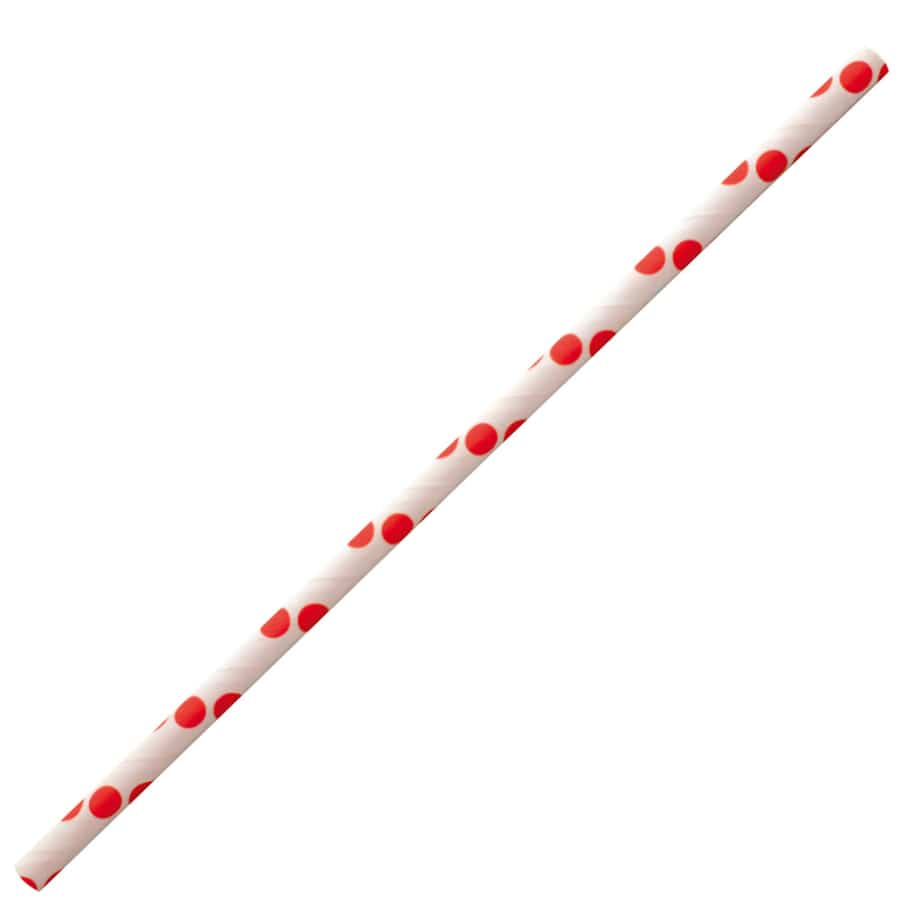 NATURESTAR® Classic Papier-Trinkhalme, gepunktet, 19,7 cm 1 Packung (100 Stück), Rot-Weiß