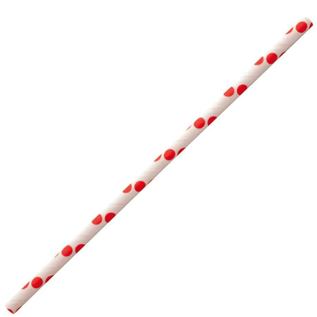 NATURESTAR® Classic Papier-Trinkhalme, gepunktet, 19,7 cm 1 Packung (100 Stück), Rot-Weiß