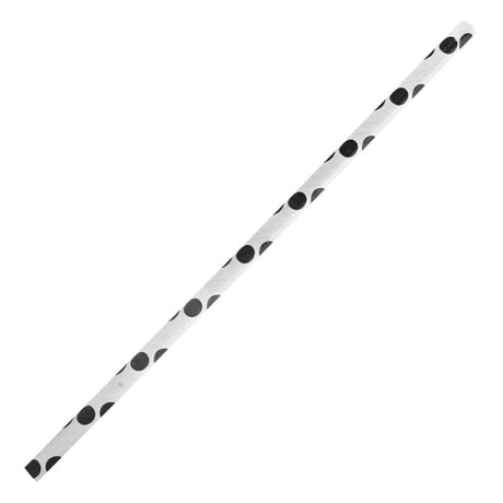 NATURESTAR® Classic Papier-Trinkhalme, gepunktet, 19,7 cm 1 Packung (100 Stück), Schwarz-Weiß