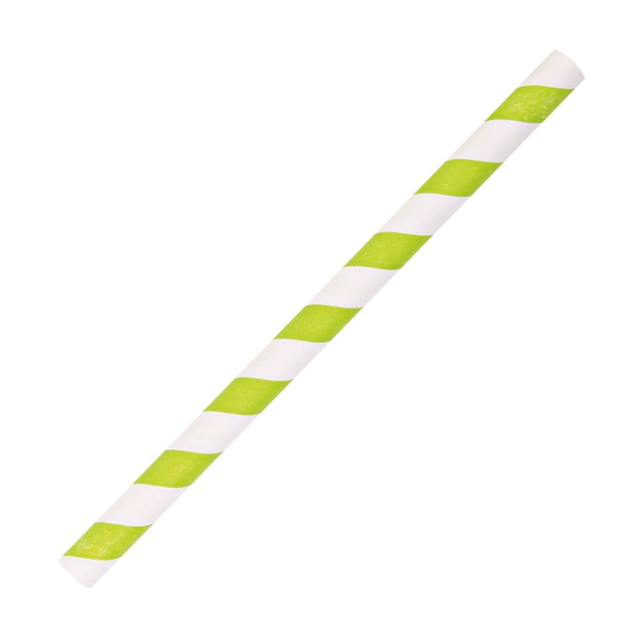 NATURESTAR® Classic Papier-Trinkhalme, gestreift, 13 cm 1 Packung (100 Stück), Gelb-Weiß