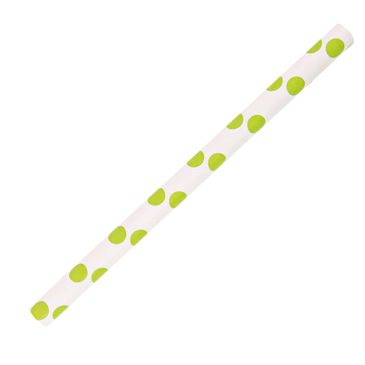 NATURESTAR Classic Papier-Trinkhalme, gestreift, 13 cm 1 Packung (100 Stück), Grün-Weiß gepunktet