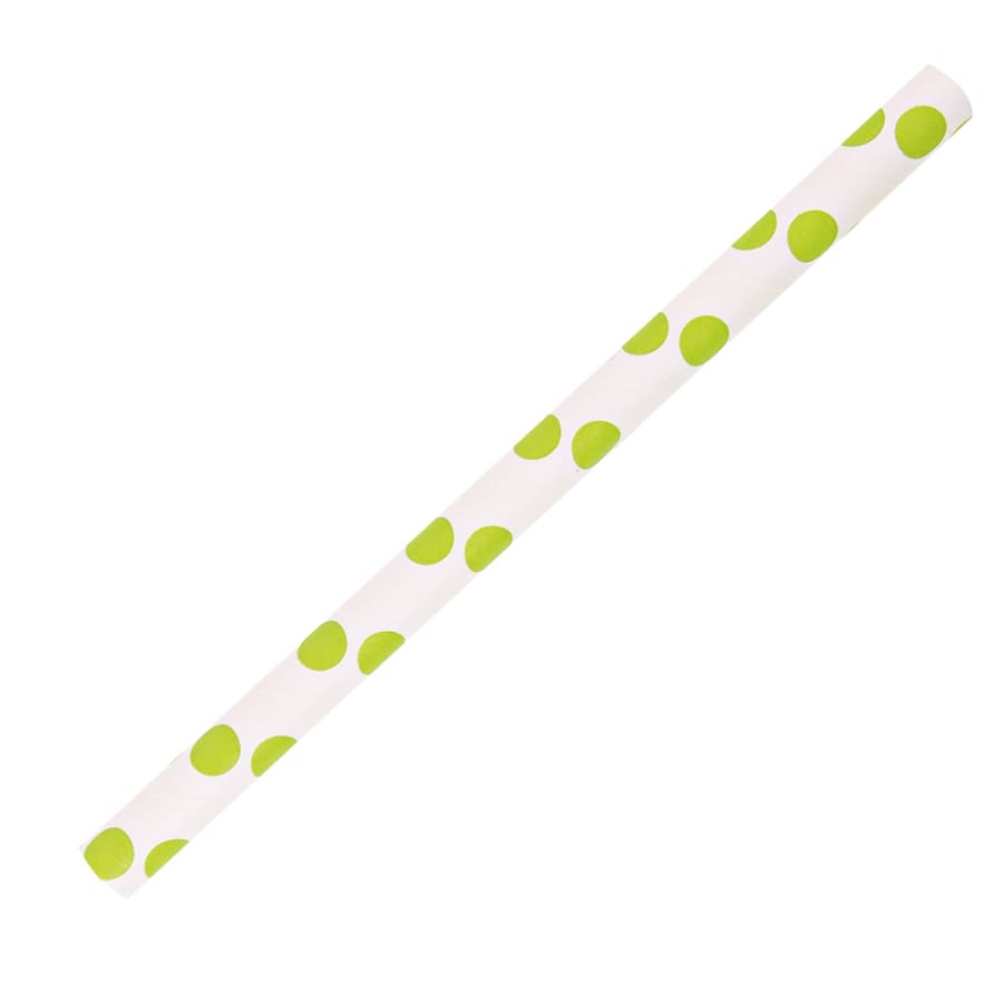 NATURESTAR® Classic Papier-Trinkhalme, gestreift, 13 cm 1 Packung (100 Stück), Grün-Weiß gepunktet