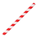 NATURESTAR Classic Papier-Trinkhalme, gestreift, 13 cm 1 Packung (100 Stück), Rot-Weiß
