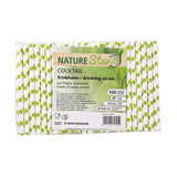 NATURESTAR Classic Papier-Trinkhalme, gestreift, 13 cm