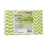 NATURESTAR Classic Papier-Trinkhalme, gestreift, 13 cm
