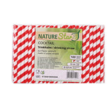 NATURESTAR Classic Papier-Trinkhalme, gestreift, 13 cm