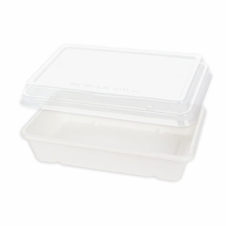NATURESTAR® Einwegschale Classico, rechteckig 1 Packung (40 Stück × 900 ml), weiß
