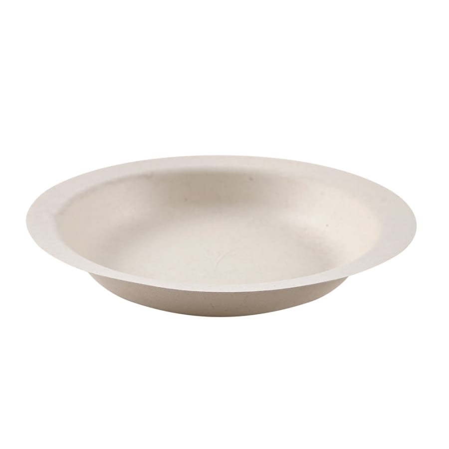 NATURESTAR® Einwegschüssel Natural Bagasse, rund 1 Packung (50 Stück × 400 ml), weiß