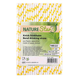 NATURESTAR Flex Papier-Trinkhalme, gepunktet mit Knick, 19,7 cm