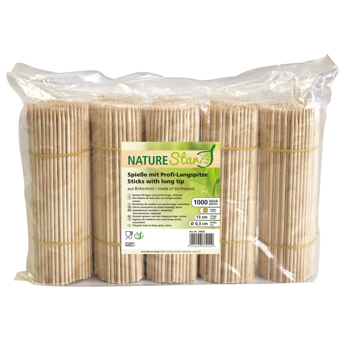NATURESTAR Holzspieße mit Langspitze