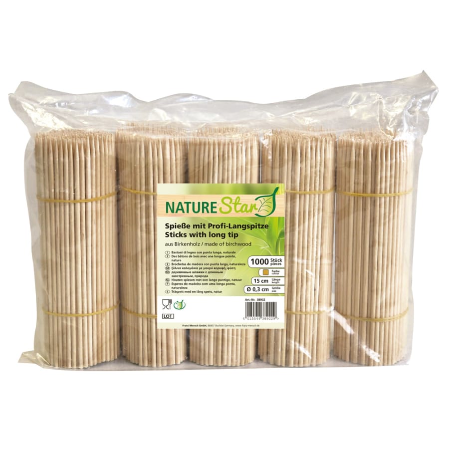 NATURESTAR® Holzspieße mit Langspitze