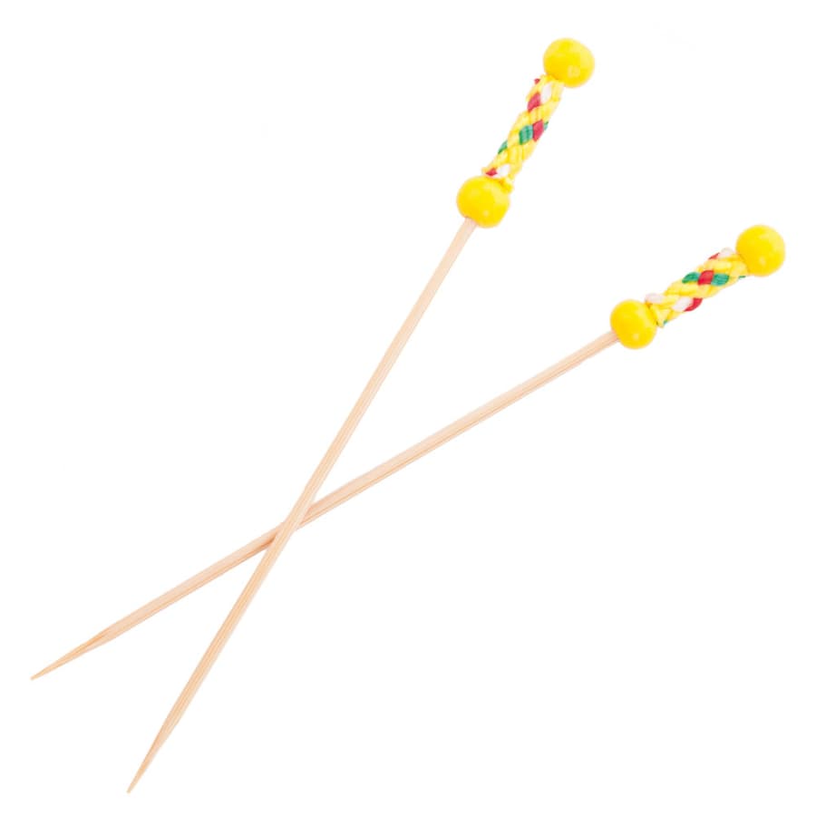 NATURESTAR® Kordel Fingerfood Spieße, 12 cm 1 Packung (100 Stück), Gelb