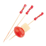 NATURESTAR® Kordel Fingerfood Spieße, 12 cm 1 Packung (100 Stück), Rot