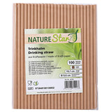 NATURESTAR Papier-Trinkhalme einfarbig, 19,7 cm