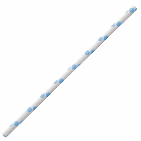 NATURESTAR® Papierstrohhalme, gepunktet 1 Packung (100 Stück), Blau-Weiß