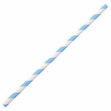 NATURESTAR® Papierstrohhalme, gestreift 1 Packung (100 Stück), Blau-Weiß