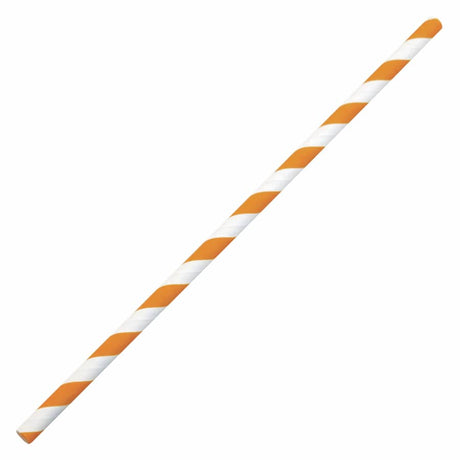 NATURESTAR® Papierstrohhalme, gestreift 1 Packung (100 Stück), Gelb-Weiß