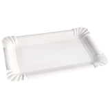NATURESTAR® Pappteller, rechteckig 1 Packung (250 Stück) – 16,5 × 20 cm, Weiß