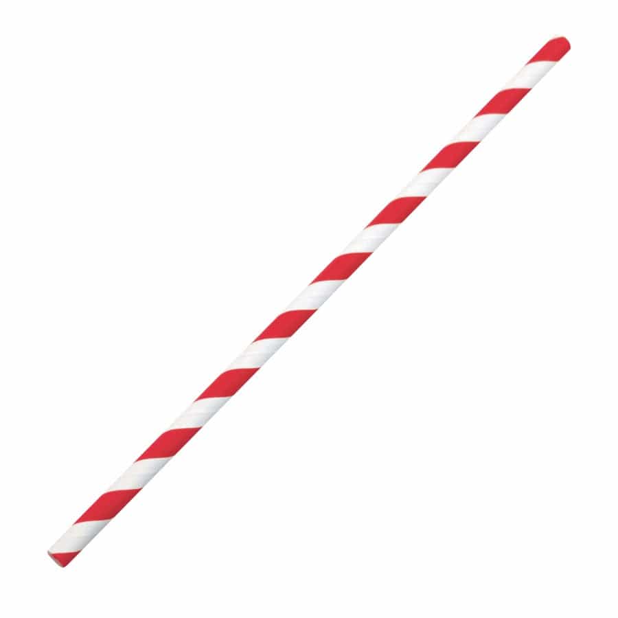 NATURESTAR Strohhalm aus Papier CLASSIC, rot-weiß