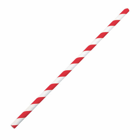 NATURESTAR Strohhalm aus Papier CLASSIC, rot-weiß