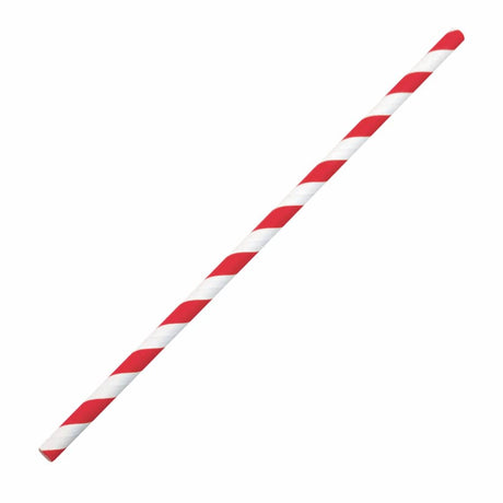 NATURESTAR® Strohhalm aus Papier CLASSIC, rot-weiß