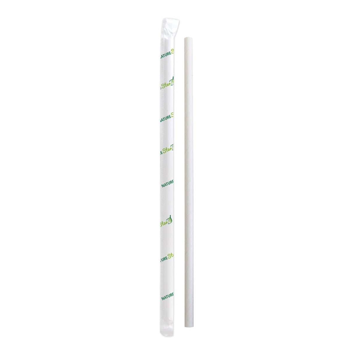 NATURESTAR Strohhalm aus Papier, Ø 6 mm 1 Packung (100 Stück), Weiß