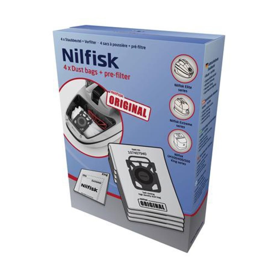 Nilfisk Microfaser Staubsaugerbeutel für Elite, Extreme und King