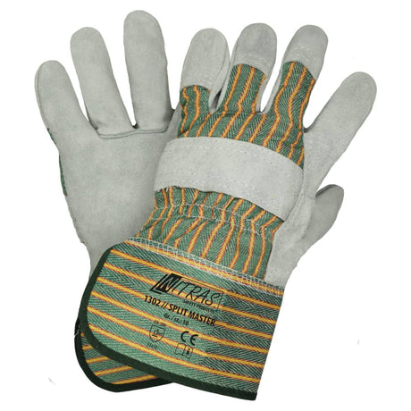 NITRAS AS-3F Rindspaltlederhandschuhe Größe 12 – 1 Karton (72 Paar)