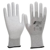 NITRAS ESD-Handschuhe, Nylon-Carbon-Handschuhe Größe L (8) – 1 Karton (240 Paar)