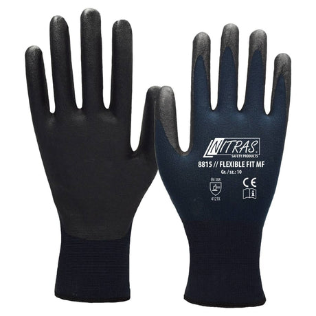NITRAS FLEXIBLE FIT MF Strickhandschuhe, dunkelblau Größe 11 – 1 Paar