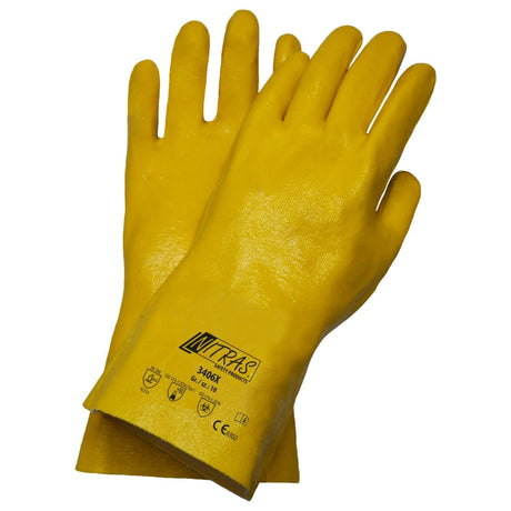 NITRAS Nitrilhandschuhe Sanitized®, vollbeschichtet, 30 cm, gelb