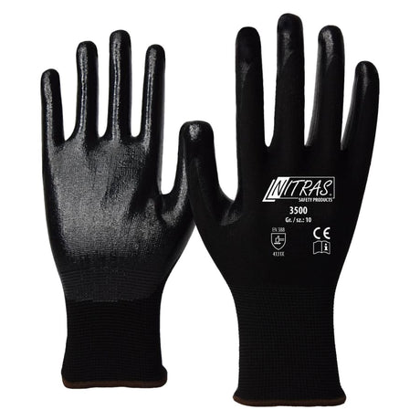NITRAS® Nylon-Nitrilhandschuhe Größe 9 – 1 Packung (12 Paar)