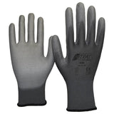 NITRAS Nylon-PU-Handschuhe, grau L (8) – 1 Paar