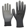NITRAS Nylon-PU-Handschuhe, grau S (6) – 1 Packung (12 Paar)