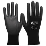 NITRAS Nylon-PU-Handschuhe, schwarz M (7) – 1 Karton (240 Paar)