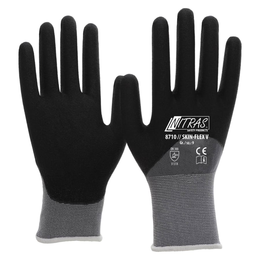 NITRAS® SKIN-FLEX V Strickhandschuh, Größe M
