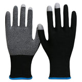 NITRAS SMART SWIPE Strickhandschuhe, PVC Noppen, schwarz Größe 8 – 1 Paar