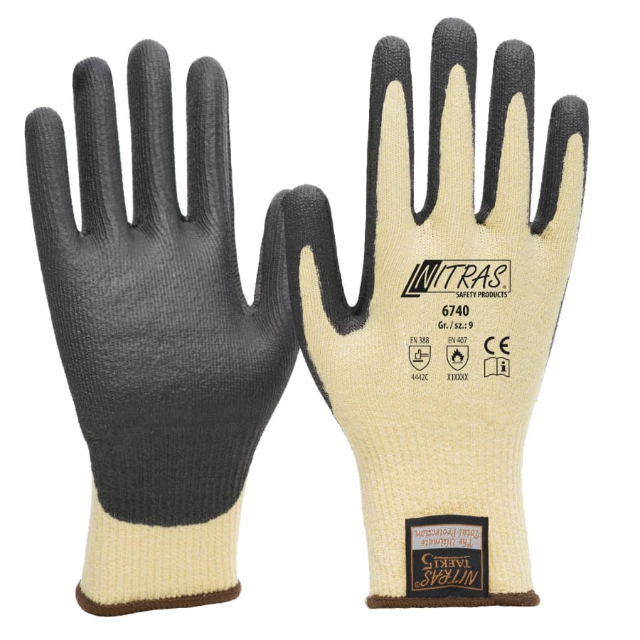 NITRAS® TAEKI Schnittschutzhandschuhe, verstärkte Beuge Größe M (7) – 1 Packung (10 Paar)