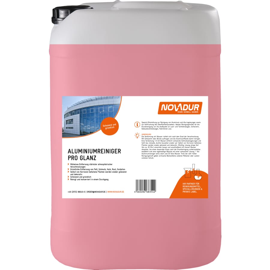 NOVADUR Aluminiumreiniger Pro Glanz 20 Liter - Kanister
