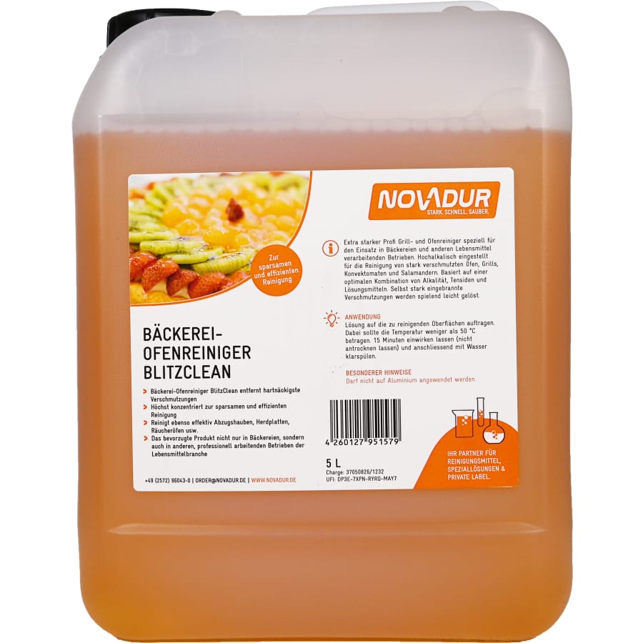 NOVADUR Bäckerei-Ofenreiniger BlitzClean 5 Liter - Kanister