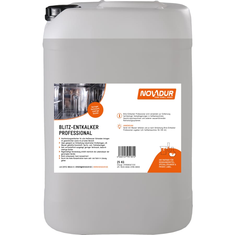 NOVADUR Blitz-Entkalker Professional 20 Liter - Kanister